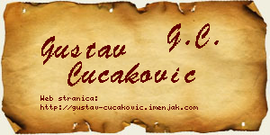 Gustav Čučaković vizit kartica